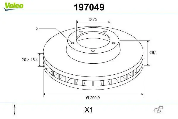 BMW 1 Serisi E87 Arka Fren Diski | VALEO 197049