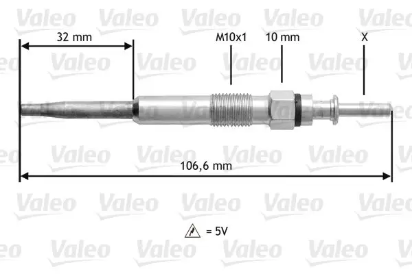 BMW 3 Series E46 M57 Glow Plug Spark Plug | VALEO 345134