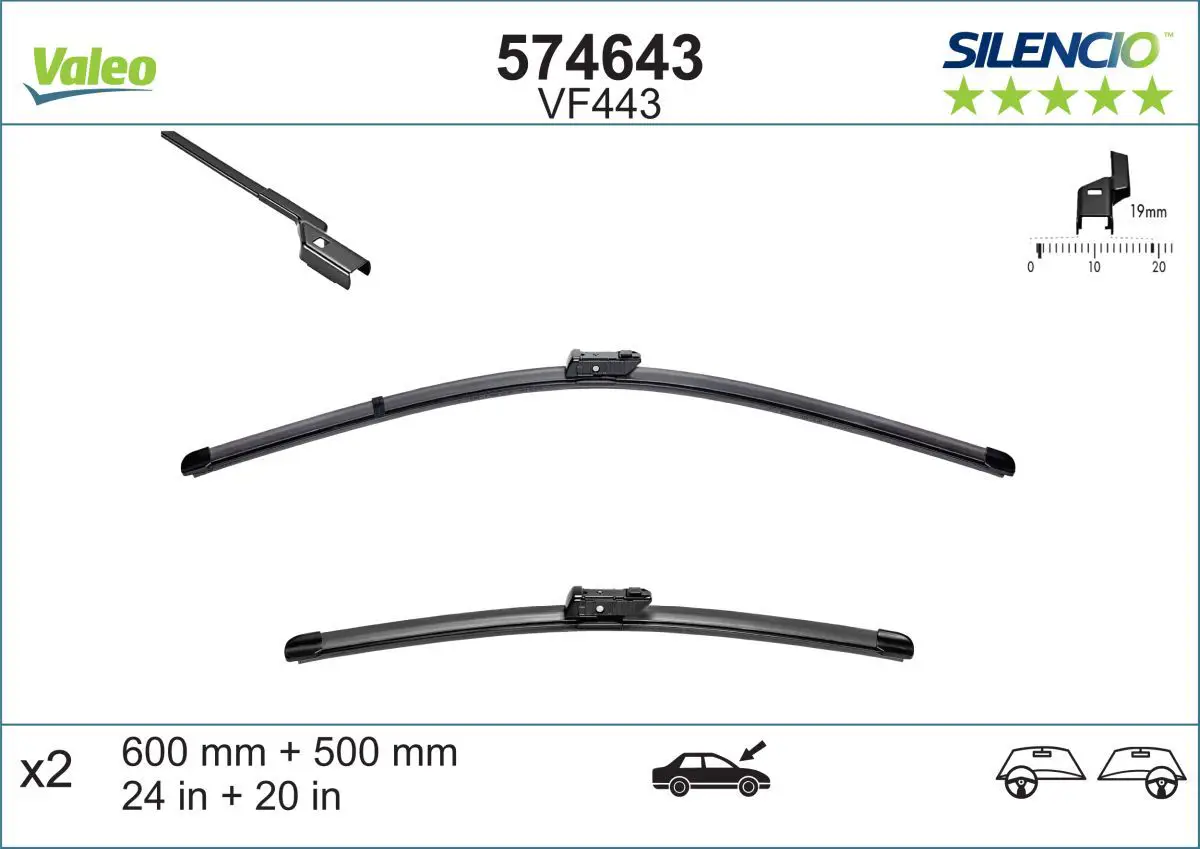 BMW X5 Series E70 Wiper Wiper Blade | VALEO 574643