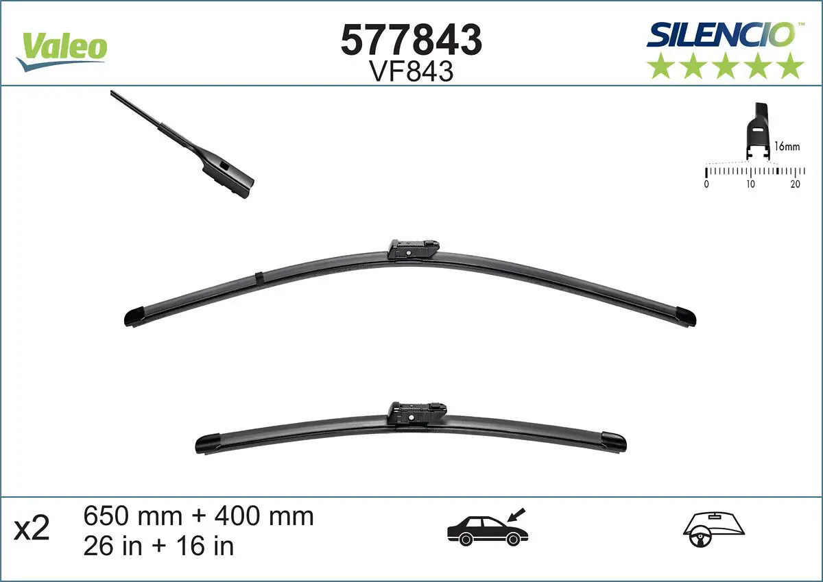 BMW X1 Serisi F48 Silecek Süpürgesi | VALEO 577843