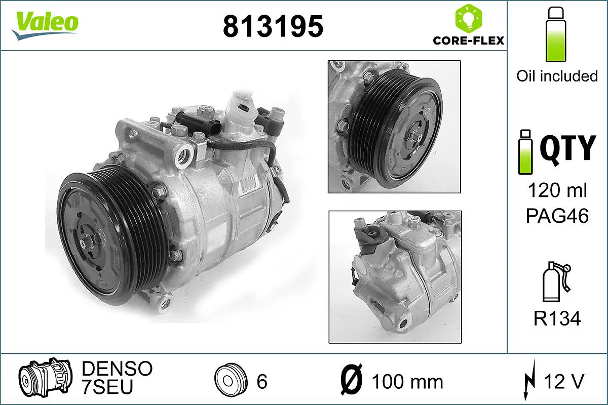 Mercedes CLK Serisi W209 M271 Klima Kompresörü | VALEO 813195