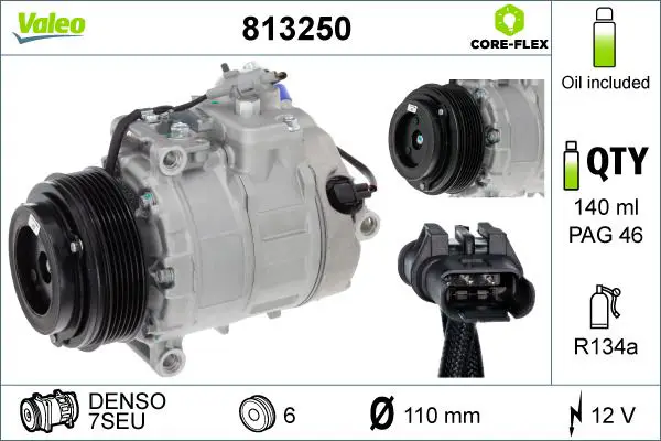 BMW 3 Serisi E90 N53 Klima Kompresörü | VALEO 813250
