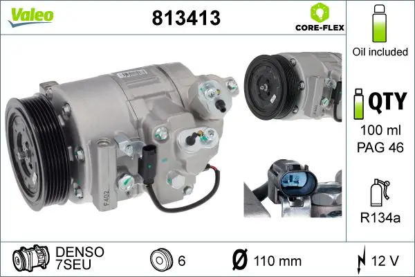BMW 5 Serisi E60 N62 Klima Kompresörü | VALEO 813413
