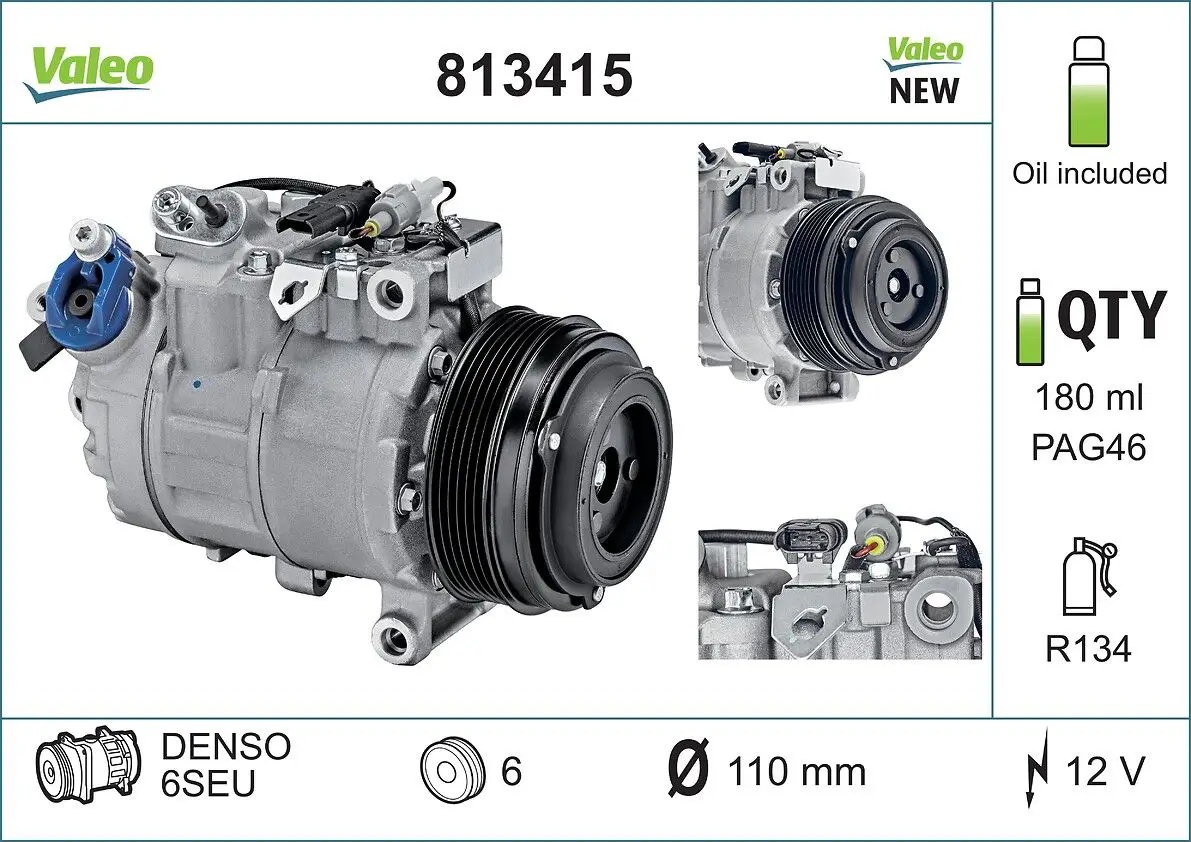 BMW 1 Serisi E87 N47 Klima Kompresörü | VALEO 813415