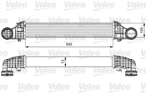 Mercedes CLS Series W219 OM642 Turbo Intercooler Radiator | VALEO 818606
