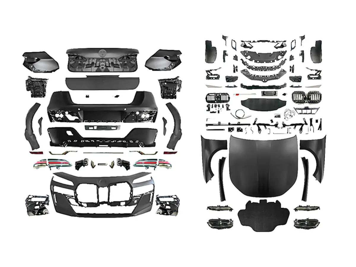 BMW 7 Series F01 2009-2015 Complete Body Kit [DONUSUM => G70] <O-O> Exhaust Outlet, Panj-, Hood Fender Trunk Reservoir., Headlight Tail Light -///M-Sport- 2008-12 | WENDER BA0012212