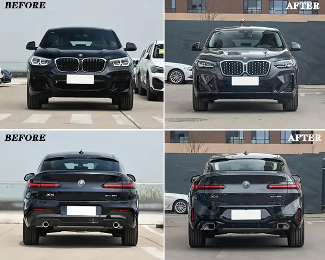 BMW X4 Serisi G02 2018- Gövde Kiti [DONUSUM => G02-LCI] PDCli:Arka, <OO-OO> Egz.Çıkışlı, Panj-lu, Farlar -M-Tech- 2018-21 | WENDER BA0022101