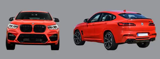 BMW X4 Serisi G02 2018- Gövde Kiti Ön: PMAlı, ICAM Delikli, ACCli Araç, <OO-OO> Egz.Uçlu Arka Difüzör, Ayna Kapakları -X4M- 2018-21 | WENDER BA0022211