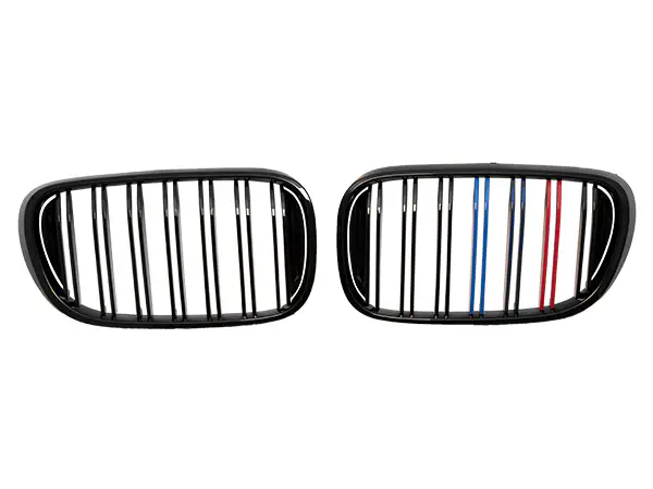 BMW 7 Series G11 2015-2018 Grille Piano-Black Dual Trim ///M-Colored | WENDER BA0113187