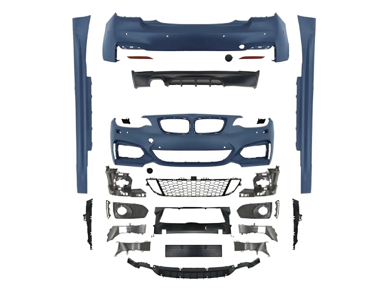 BMW 2 Series F22 2012-2018 Body Kit F Wash-, PDC Front Rear, <OO> Exhaust Outlet, Running Board-li -M-Tech- 2013-21 | WENDER BA0222100