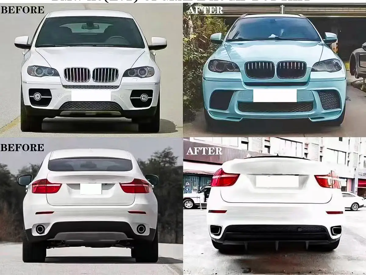 BMW X6 Series E71 2007-2014 Body Kit PDCli Front, Rear Diffuser -M-Performance- 2007-14 | WENDER BA0712211