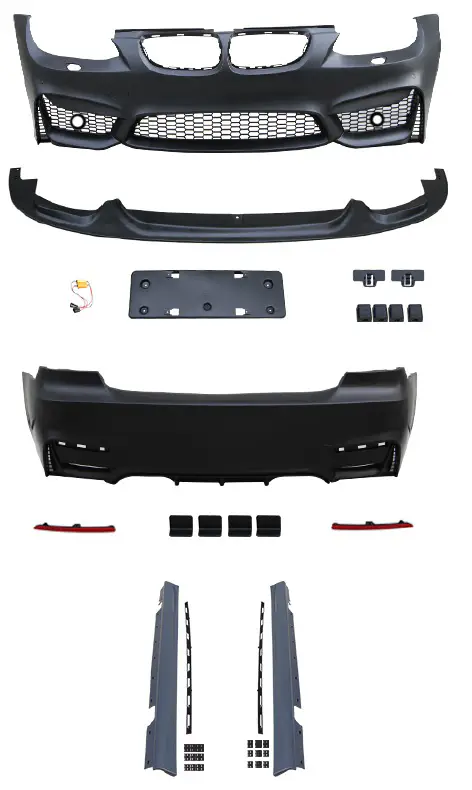BMW 3 Serisi E92 2005-2013 Gövde Kiti Far Yıkamalı, Dörtlü Egzoz Çıkışlı Egzoz Çıkışlı, Marşpiyelli, Ön Lip | WENDER BA0922113