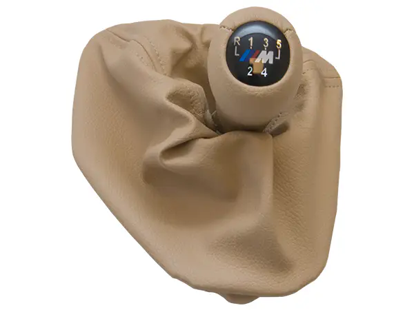 BMW 5 Series E39 Knob Gear Boot -5 Forward- Manual Gearbox Beige Synthetic Leather Illuminated | WENDER BA1222755/529BG