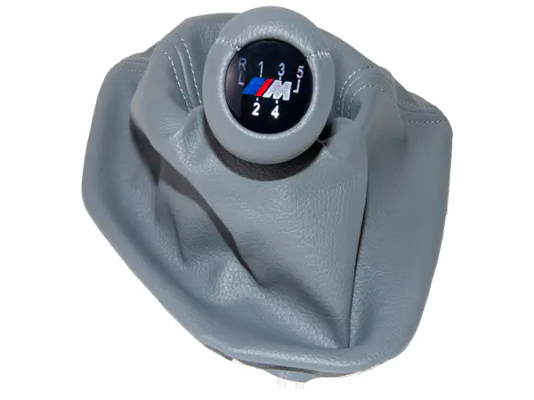BMW 5 Series E39 Knob Gear Boot -5 Forward- Manual Gearbox Grey Synthetic Leather Illuminated | WENDER BA1222755/529GR