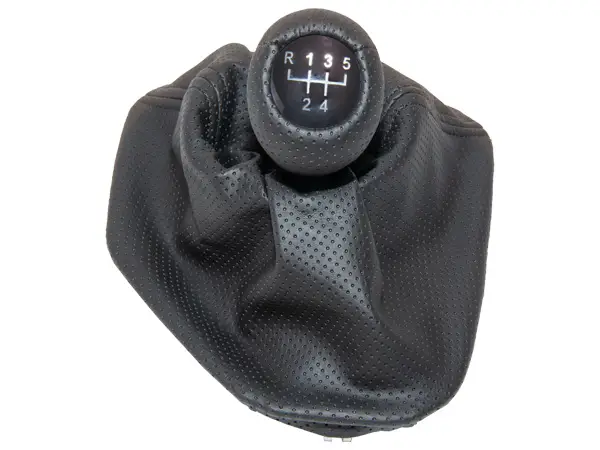 BMW 5 Series E39 Knob Gear Boot -5 Forward- Manual Gearbox Black Dotted Synthetic Leather Illuminated | WENDER BA1222755/714BK