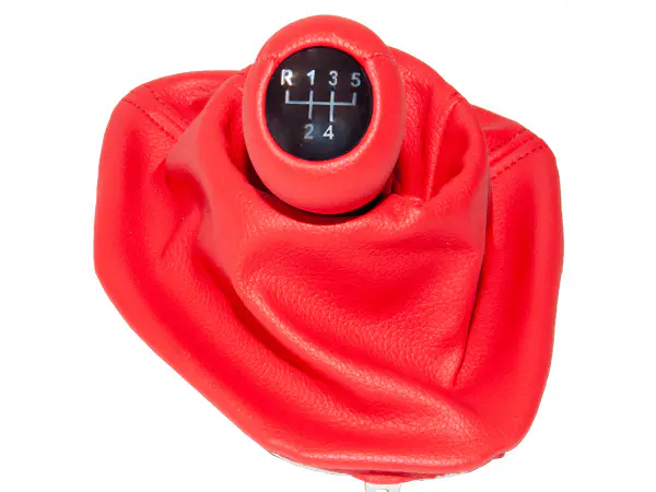 BMW 5 Series E39 Knob Gear Boot -5 Forward- Manual Gearbox Red Synthetic Leather Illuminated | WENDER BA1222755/715RD