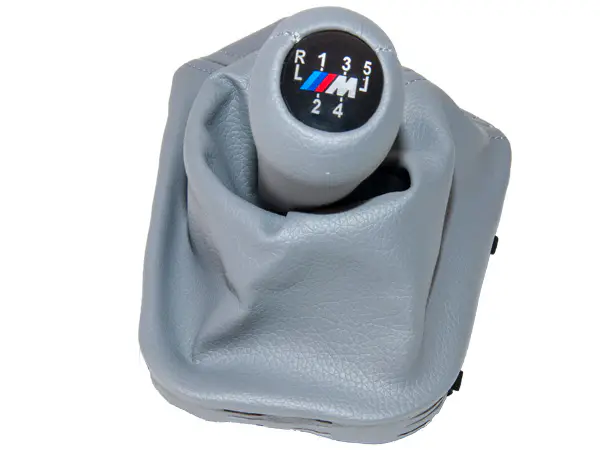 BMW 3 Serisi E46 Topuzlu Vites Körüğü -5 İleri- Manuel Şanzıman Gri Suni Deri | WENDER BA1434098/524GR