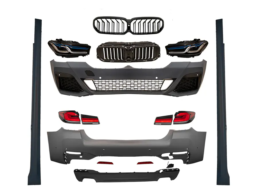 BMW 5 Serisi G30 2016-2018 Gövde Kiti [DONUSUM => G30-LCI] Park Sensörlü:Ön ve Arka, Çift Egzoz Çıkışlı (Tek+Tek) Egzoz Çıkışlı, Marşpiyelli, Panjururlu, Far/Stop | WENDER BA2302212