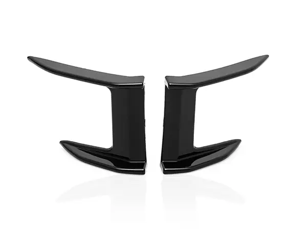 BMW 1 Series F40 2019- Bumper Blade Front (Set) Lower; Piano-Black -///M-Performance- 2019-24 | WENDER BA2468204/205