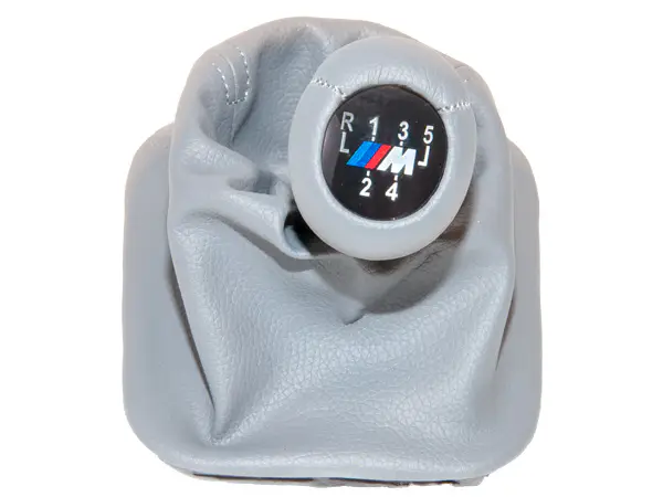 BMW 3 Serisi E30 1983-1991 Topuzlu Vites Körüğü -5 İleri- Manuel Şanzıman Gri Suni Deri | WENDER BA25111221510GR