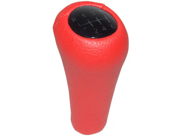 BMW 3 Series E30 Gear Knob -6 Forward- Manual Gearbox Red Synthetic Leather Illuminated | WENDER BA25112282448RD