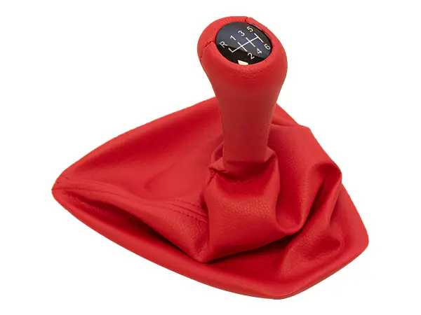 BMW 3 Series E92 LCI Knob Gear Boot -6 Forward- Manual Gearbox Red Synthetic Leather | WENDER BA25112283029RD