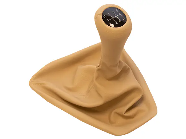 BMW 3 Series E92 LCI Knob Gear Boot -6 Forward- Manual Gearbox Beige Synthetic Leather Illuminated | WENDER BA25112283030BG