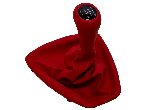 BMW 3 Series E92 LCI Knob Gear Boot -6 Forward- Manual Gearbox Red Synthetic Leather Illuminated | WENDER BA25112283030RD