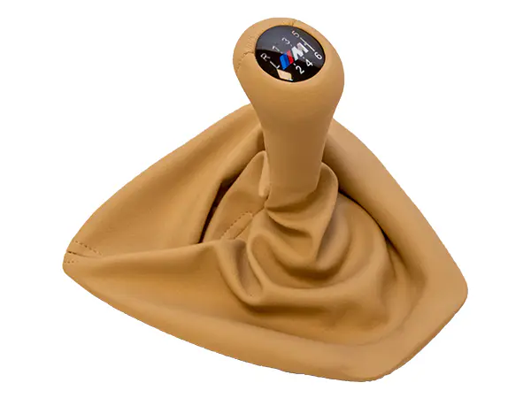 BMW 3 Series E92 LCI Knob Gear Boot -6 Forward- Manual Gearbox Beige Synthetic Leather Illuminated | WENDER BA25112283040BG