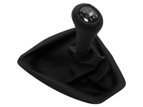 BMW 3 Series E92 LCI Knob Gear Boot -6 Forward- Manual Gearbox Black Synthetic Leather Illuminated | WENDER BA25112283040BK