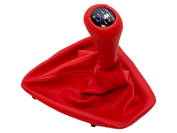 BMW 3 Series E92 LCI Knob Gear Boot -6 Forward- Manual Gearbox Red Synthetic Leather | WENDER BA25112283050RD
