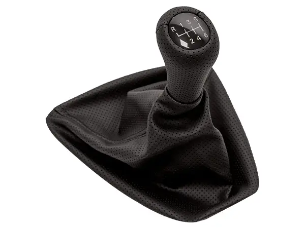 BMW 3 Series E92 LCI Knob Gear Boot -6 Forward- Manual Gearbox Black Dotted Synthetic Leather Illuminated | WENDER BA25118036630BK