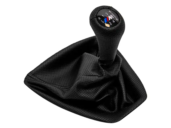 BMW 3 Serisi E90 Topuzlu Vites Körüğü -6 İleri- Man.Şanz; Siyah Noktalı Suni Deri Işıklı | WENDER BA25118036631BK