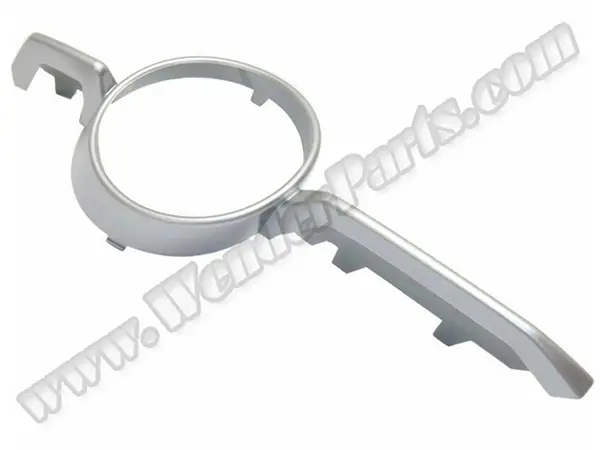 BMW X6 Series E71 2007-2014 Fog Headlight Frame Right; Matte-Aluminum 2007-14 | WENDER BA51117188386