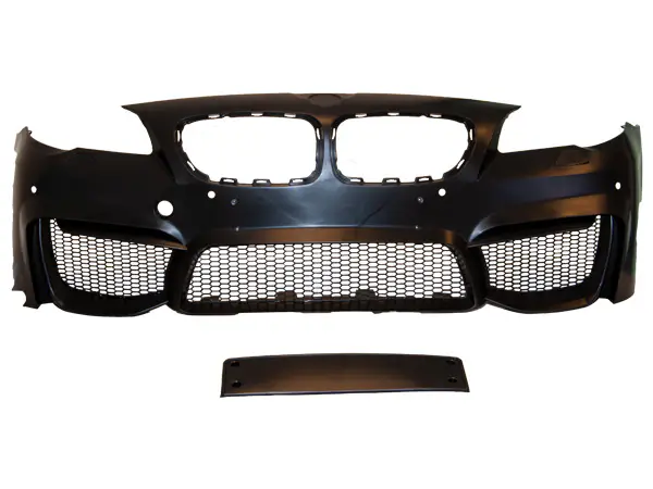 BMW 5 Series F10 2009-2016 Complete Bumper Front; Headlight Washer, Park Sensor | WENDER BA51118050634S1