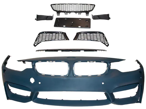BMW 4 Series F32 2013-2018 Complete Bumper Front; Headlight Washer, Park Sensor | WENDER BA51118061926S1