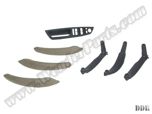 BMW X6 E71 Kapı Tutamak Seti Ön&Arka Krema Deri Kaplamalı | WENDER BA51416975591L7