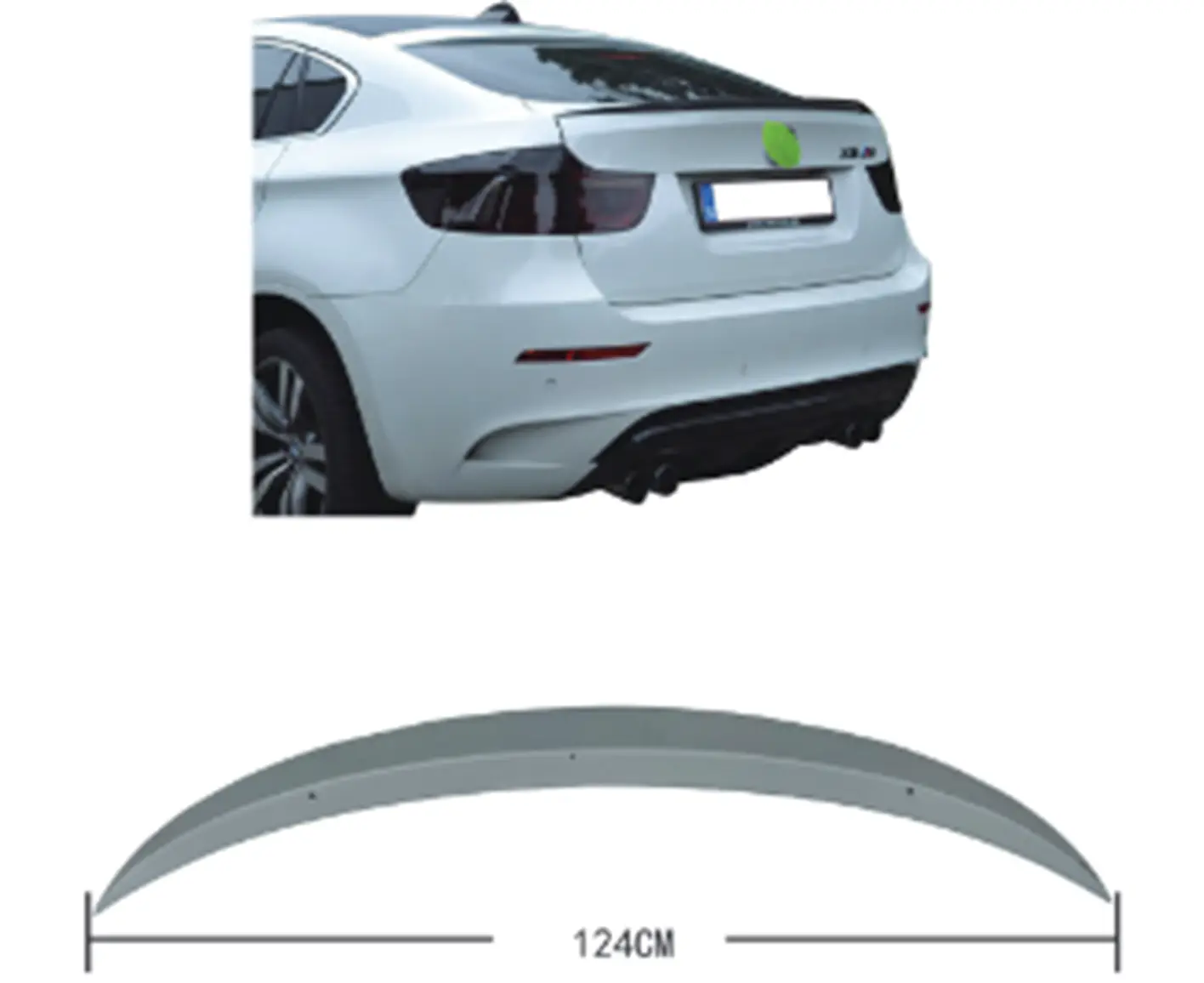 BMW X6 Series E71 2007-2014 Trunk Spoiler -///M-Performance- | WENDER BA51622161763
