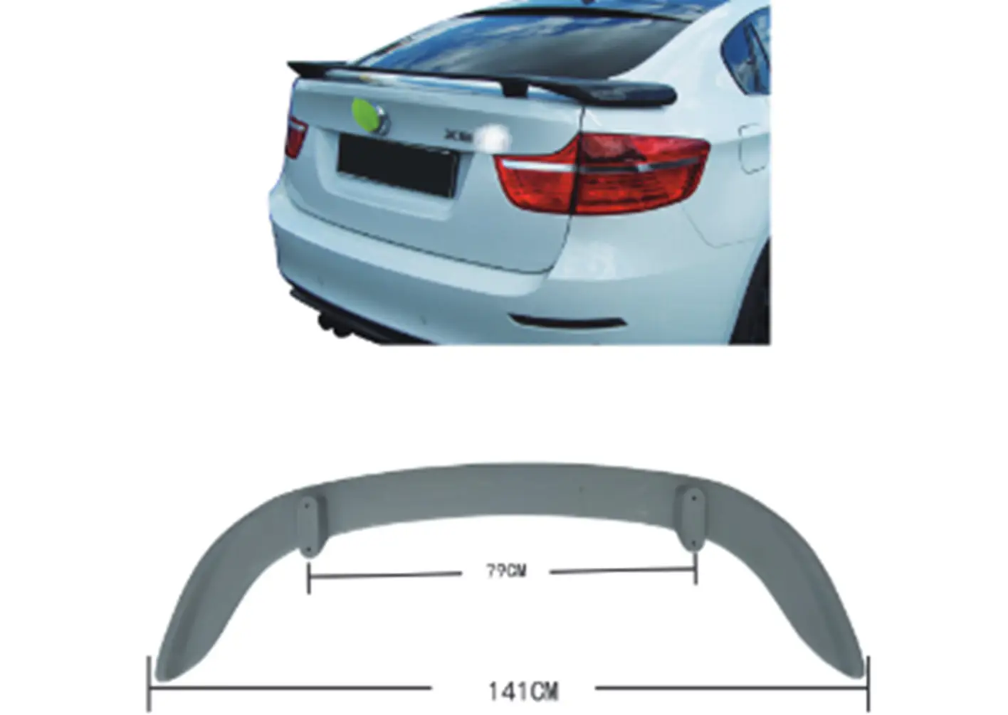 BMW X6 Series E71 2007-2014 Trunk Spoiler -HAMANN- | WENDER BA51622161764