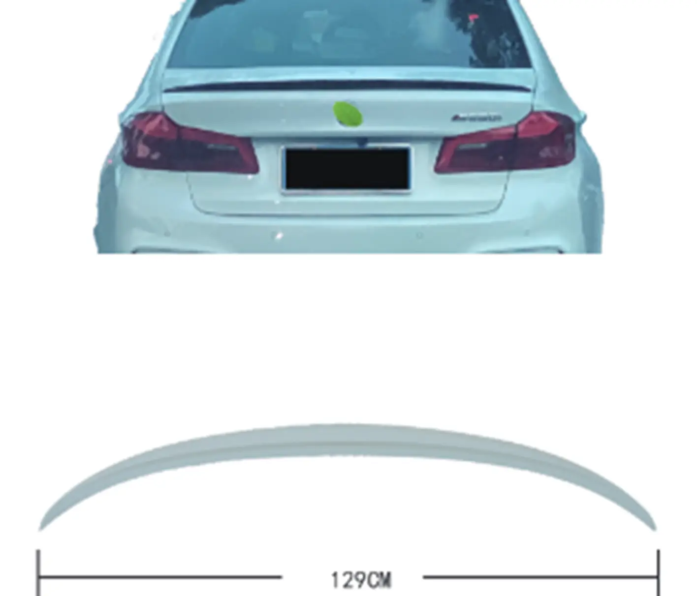 BMW 5 Series G30 2016-2018 Trunk Spoiler -///M- | WENDER BA51628072567