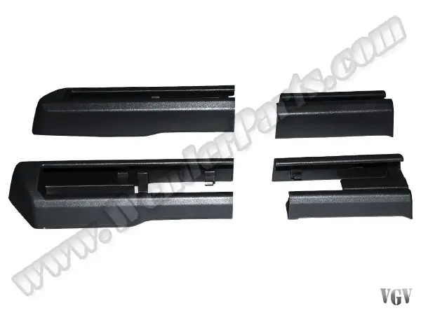 BMW 5 Series F10 Seat Rail Cover Left+Right; Black | WENDER BA52107340335S4