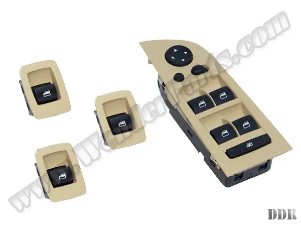BMW 3 Serisi E90 LCI Cam Düğmesi Set Bej Çerçeveli Karartmalı & Katlamalı Ayna | WENDER BA61319217334S4