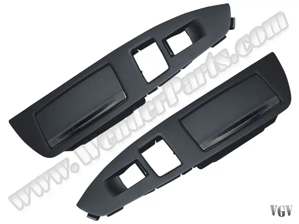 BMW 7 Serisi F01 LCI Cam Düğme Çerçevesi Set Arka Sol&Sağ Küllüklü Siyah Arka Güneşlik | WENDER BA7322877/878