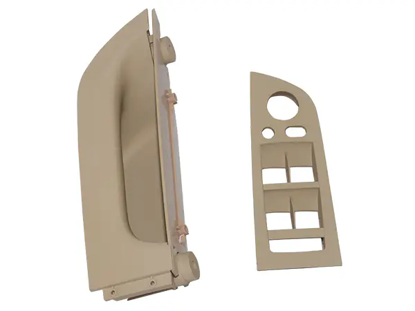 BMW 3 Series E90 Door Handle Front Left Beige Glass Button Framed Folding Mirror | WENDER BA9146365/334P1