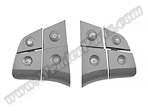 Mercedes GL X164 Direksiyon Tuş Takımı Set:8ad Gri | WENDER MA1648209710S2