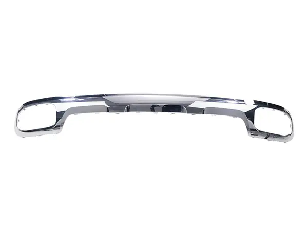 Mercedes A Series V167 2018 Bumper Diffuser Rear; Chrome; Dual Exhaust Outlet | WENDER MA1678852803