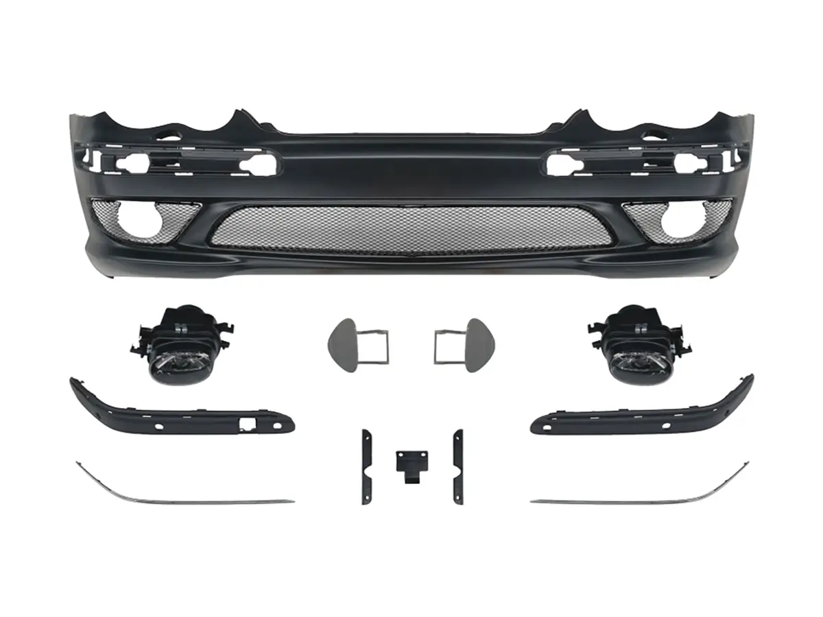 Mercedes C Serisi W203 2000-2007 Komple Tampon Far Yıkamalı, Park Sensörü: Ön ve Arka, Çift Egzoz Çıkışlı, Marşpiyelli | WENDER MA2038851825S1