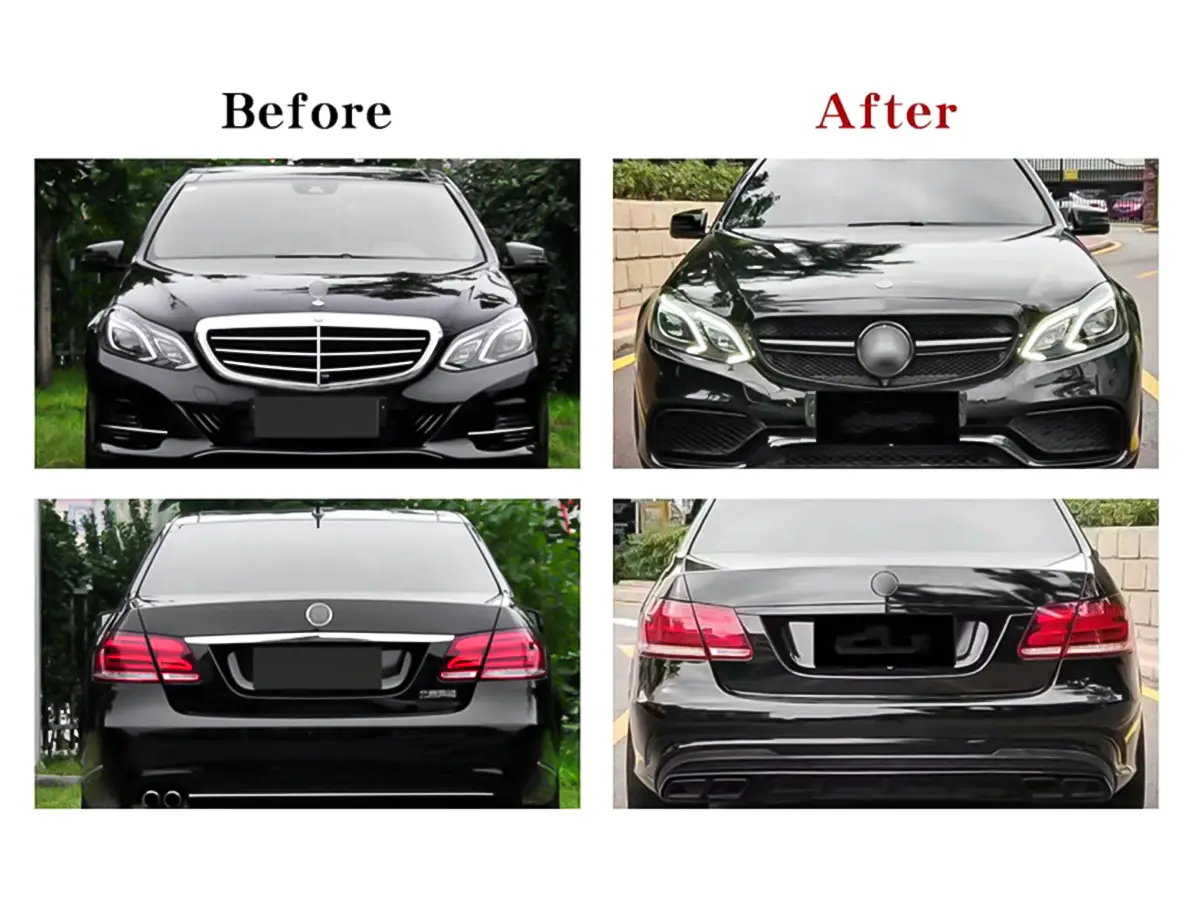 Mercedes E Serisi W212 2009-2016 Gövde Kiti Park Sensörlü: Ön ve Arka, Dörtlü Egzoz Çıkışlı Egzoz Uçlu, Marşpiyelli | WENDER MA2122102