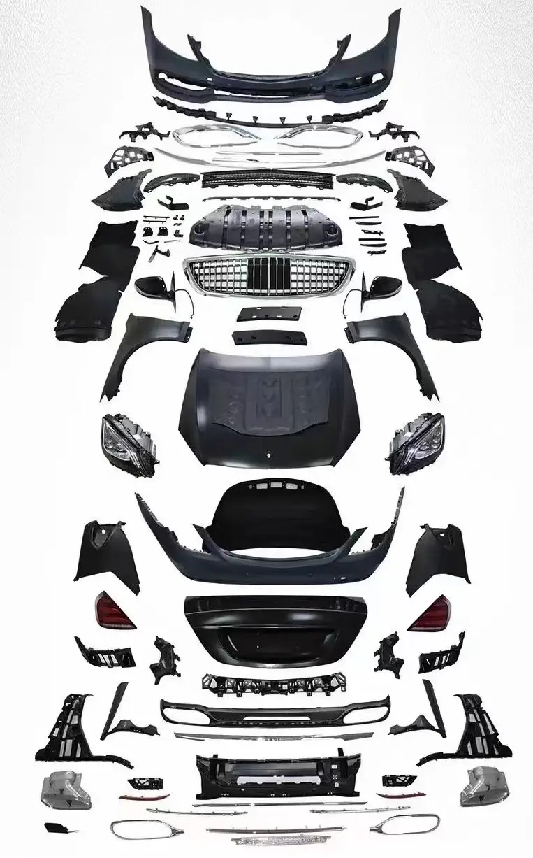 Mercedes S Serisi W221 2006-2013 Komple Gövde Kiti [DONUSUM => W222] Dörtlü Egzoz Çıkışlı Egzoz Uçlu, Panjururlu, Kaput/Çamurluk/Bagaj Kap., Far/Stop, Aynalar | WENDER MA2212210
