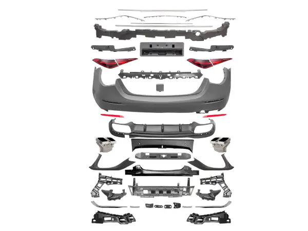 Mercedes S Serisi W221 2006-2013 Komple Gövde Kiti [DONUSUM => W223] Dörtlü Egzoz Çıkışlı Egzoz Uçlu, Panjururlu, Kaput/Çamurluk/Bagaj Kap., Far/Stop, Aynalar | WENDER MA2212213